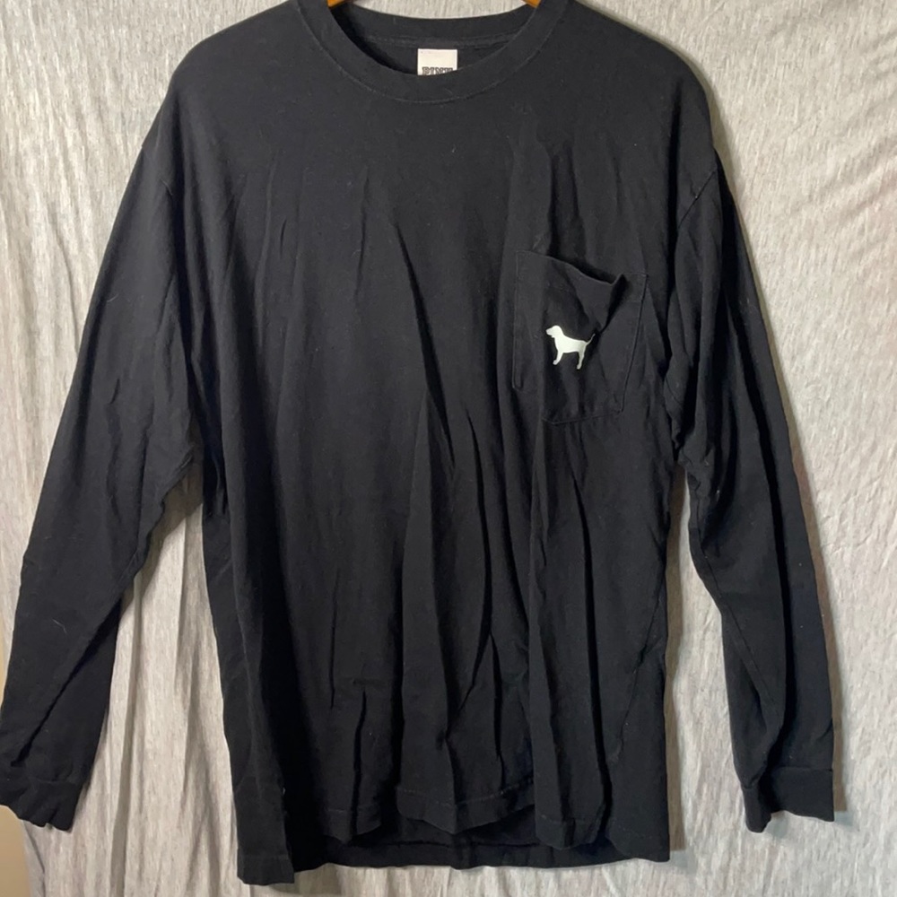 VS Pink Long Sleeve Pocket Tee